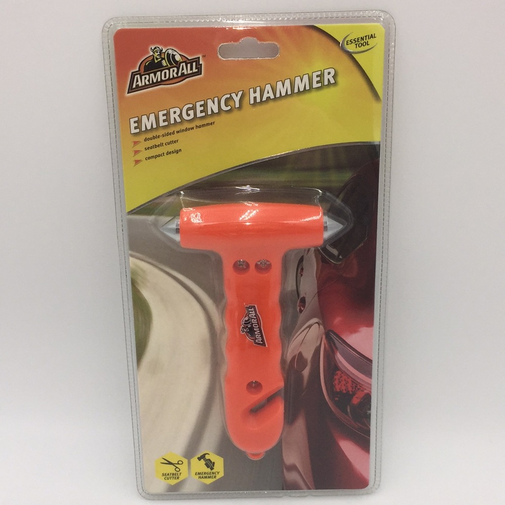 Armor All Emergency Window Hammer Glass Breaker Seat Belt Cutter Auto Safety New